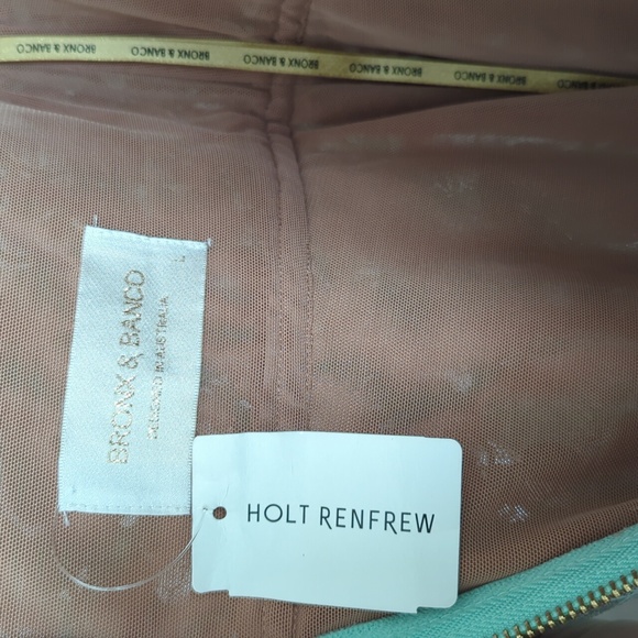 Bronx & Banco Megan Mint Green Nude Floral Lace Dress Gown L - Picture 9 of 13